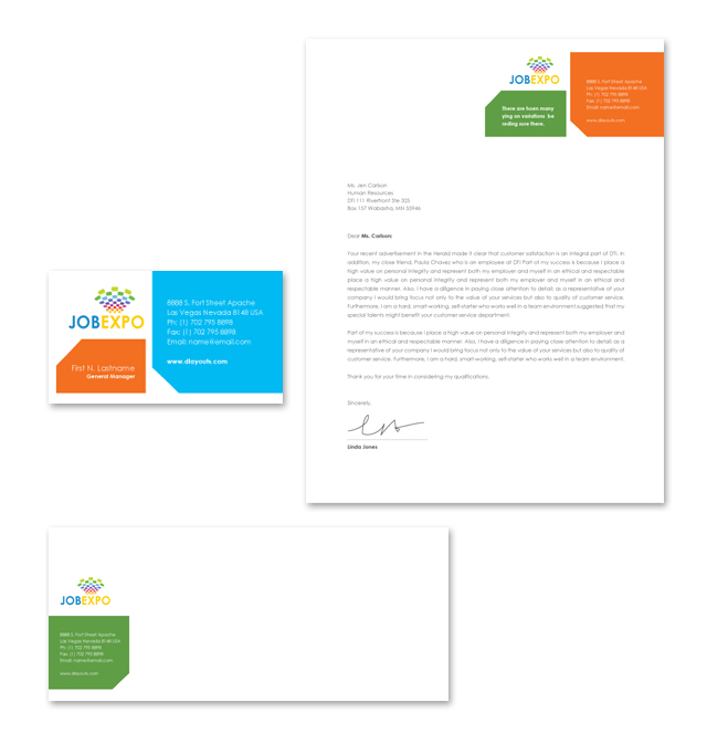 Career Fair Stationery Kits Template