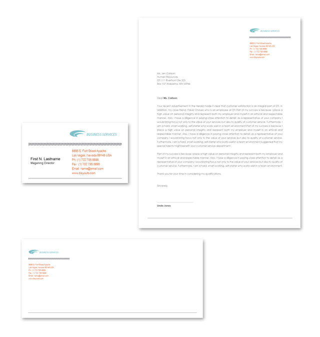 Business Services Stationery Kits Template