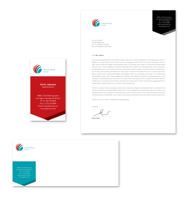 Financial Planning Stationery Kits Template