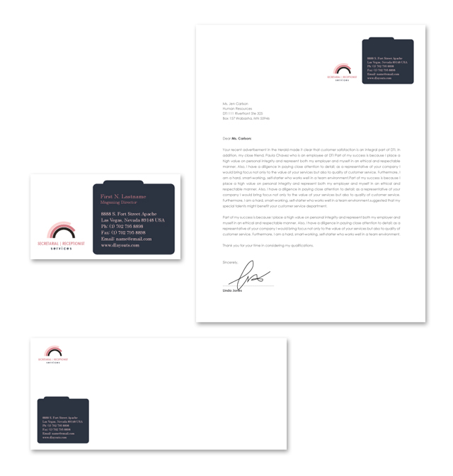 Secretarial Services Stationery Kits Template