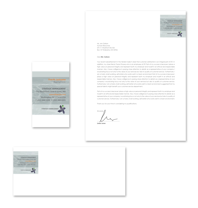 Strategic Management Stationery Kits Template