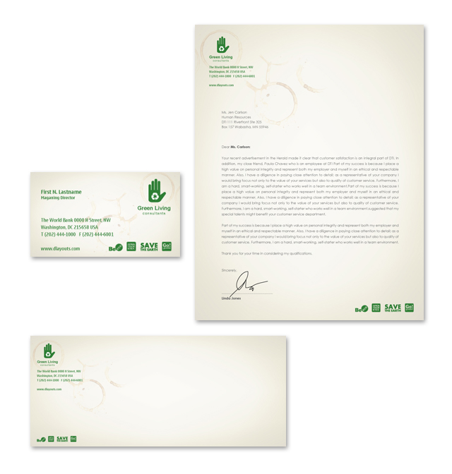 Environmental Groups Stationery Kits Template