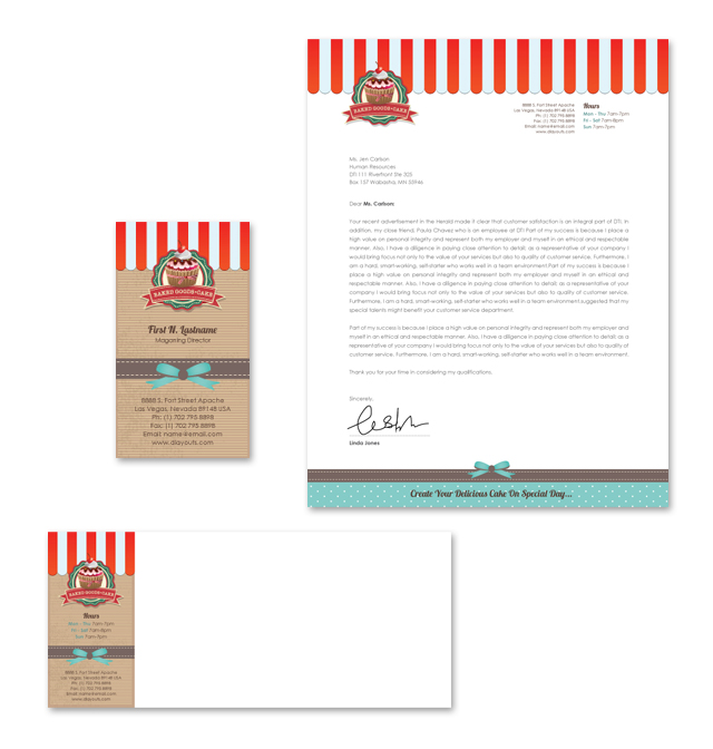 Cakery Stationery Kits Template