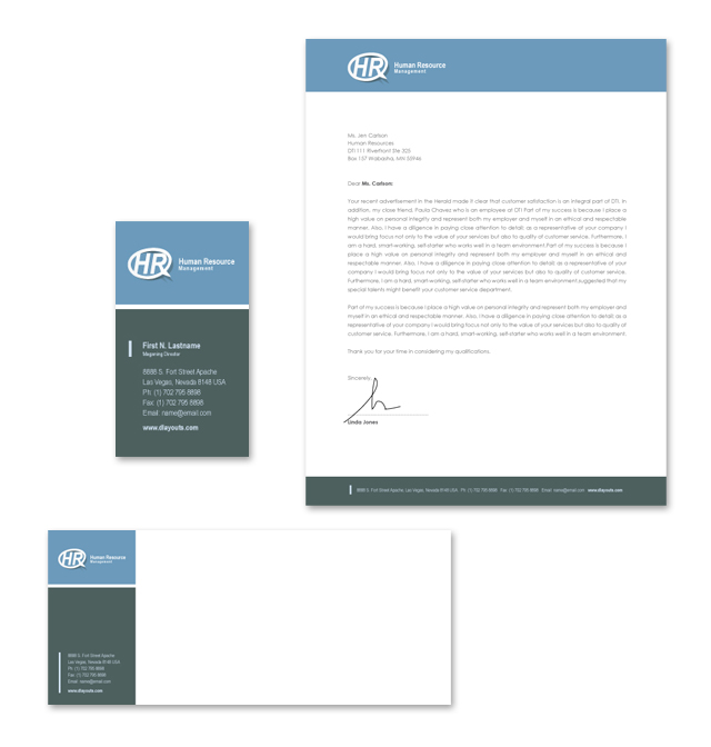 HR Management Stationery Kits Template