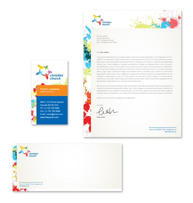 Church Youth Ministry Stationery Kits Template