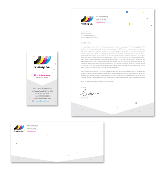 Printing Company Stationery Kits Template