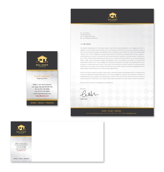 Real Estate Stationery Kits Template