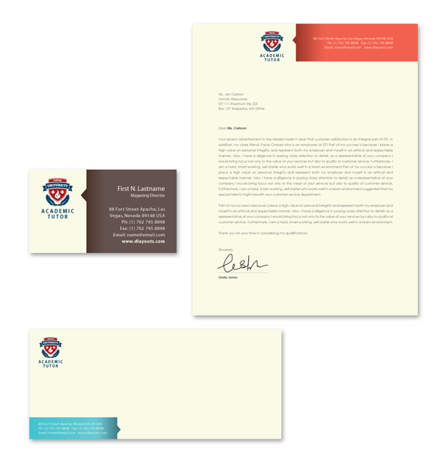 Academic Tutor Stationery Kits Template