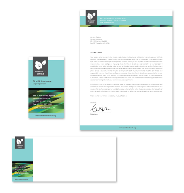 Christian Community Stationery Kits Template