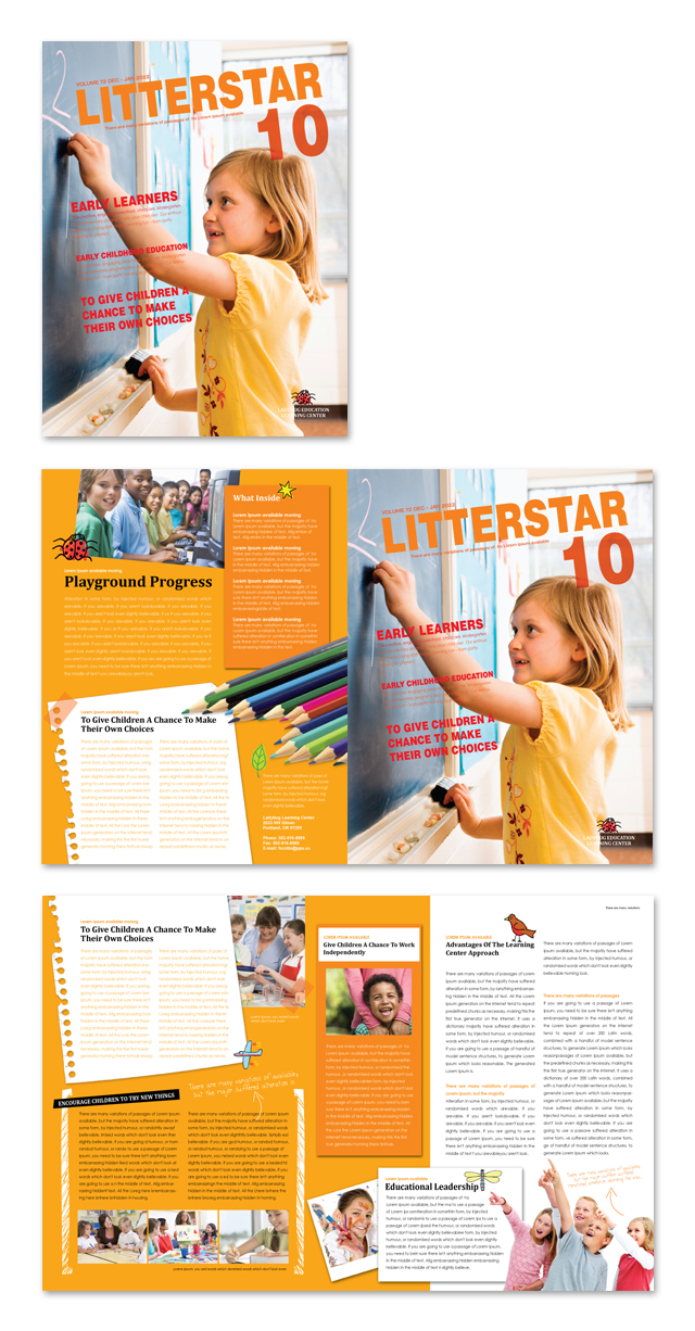 Learning Center & Elementary School Newsletter Template