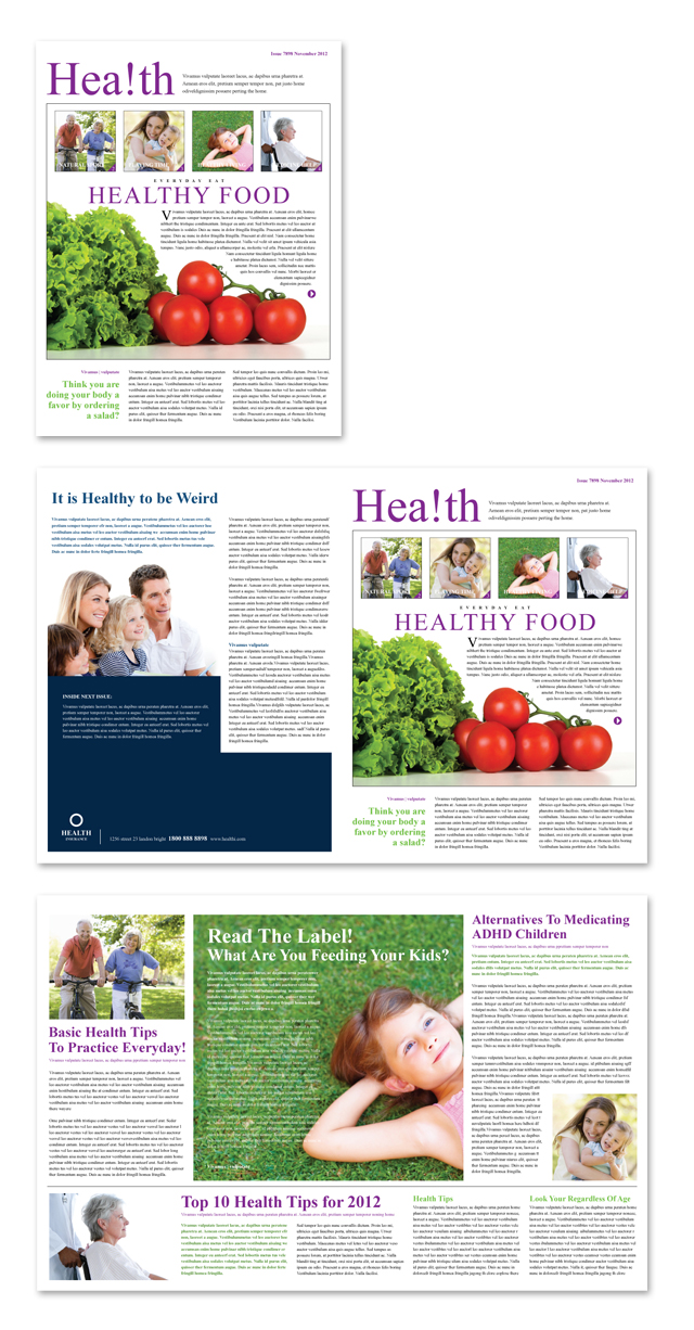 Health Insurance Company Newsletter Template