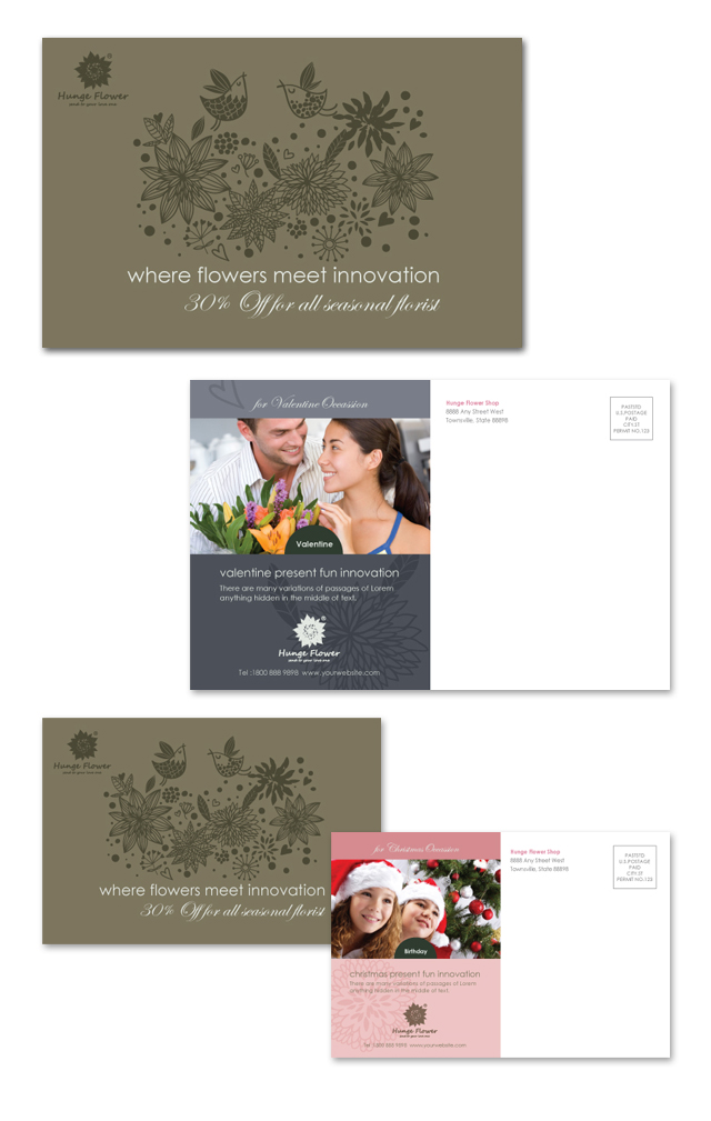 Gift & Florist Shop Postcard Template