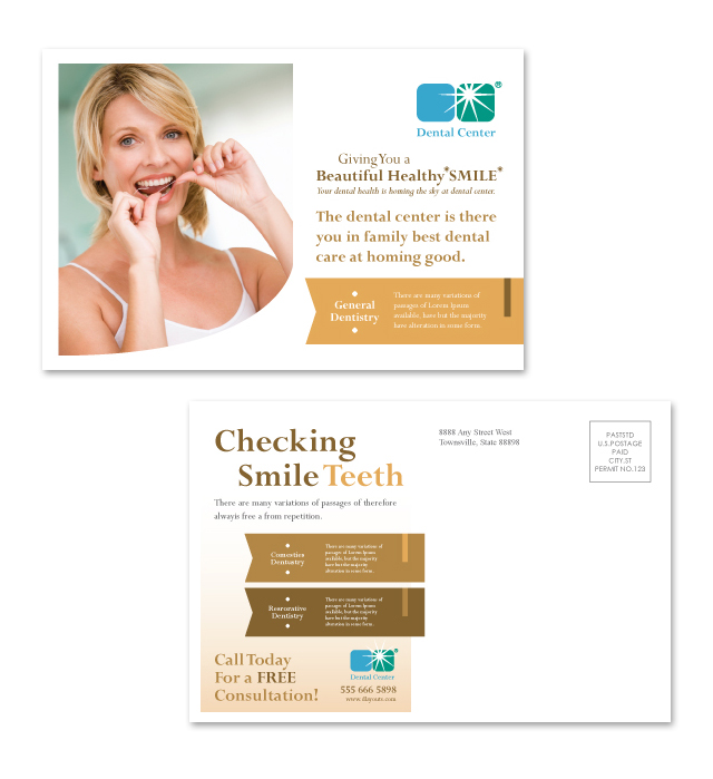 Family Dentistry Postcard Template
