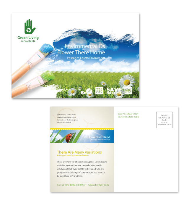 Environmental Groups Postcard Template