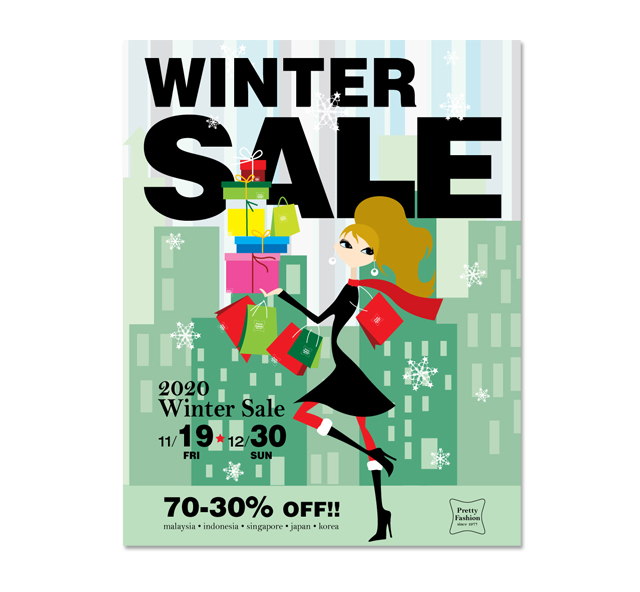 Winter Sale Poster Template