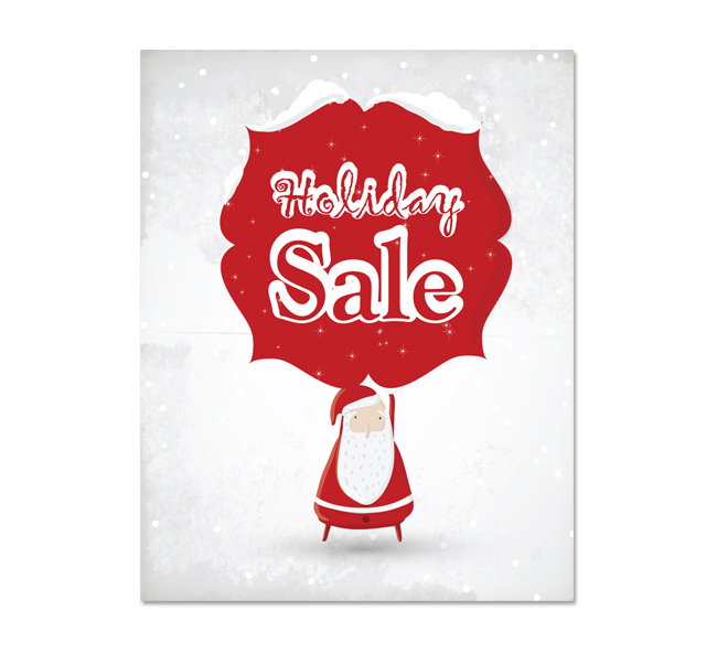 Red Santa Sale Poster Template