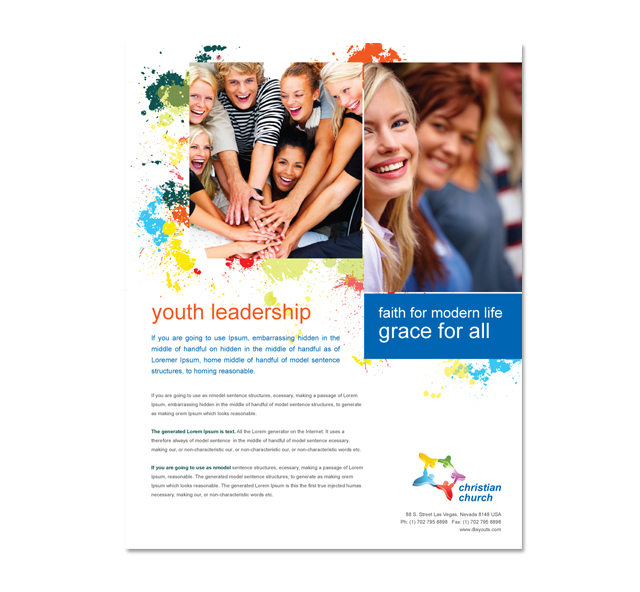 Church Youth Ministry Poster Template