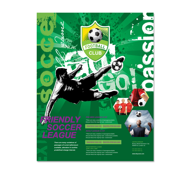 Soccer Club Poster Template