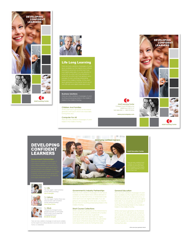 Adult Education Tri Fold Brochure Template