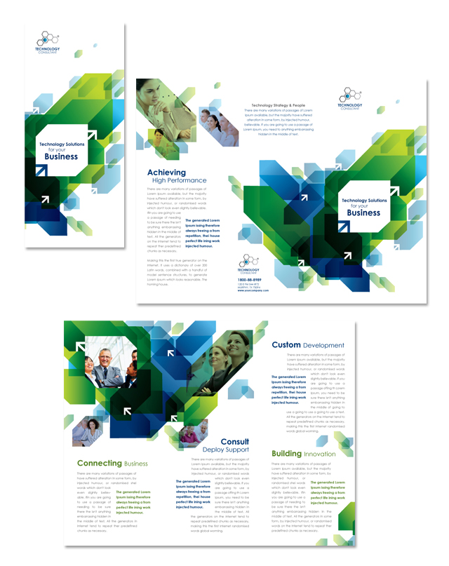 Technology Consulting Tri Fold Brochure Template