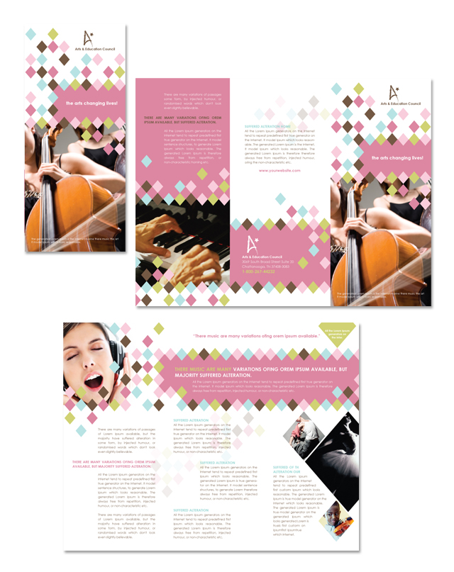 Arts Council & Education Tri Fold Brochure Template