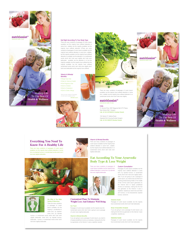 Nutritionist & Dietician Tri Fold Brochure Template