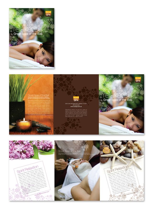 Beauty Spa Salon Tri Fold Brochure Template