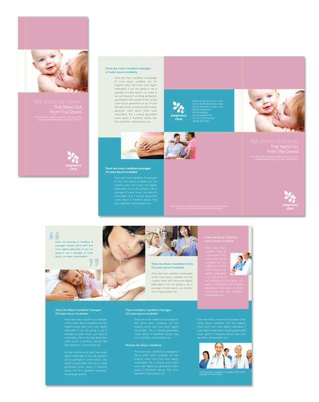 Pregnancy & Childbirth Tri Fold Brochure Template