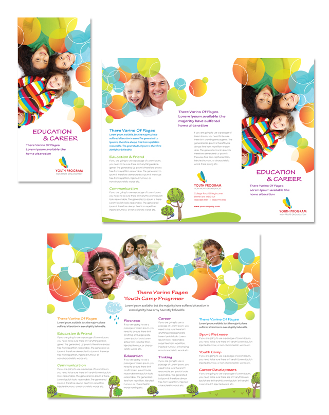 Youth Program Tri Fold Brochure Template