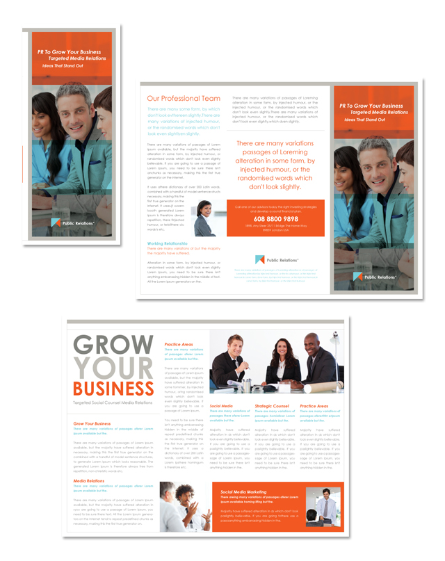 Public Relations Tri Fold Brochure Template