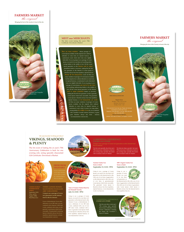 Farmer's Market Tri Fold Brochure Template