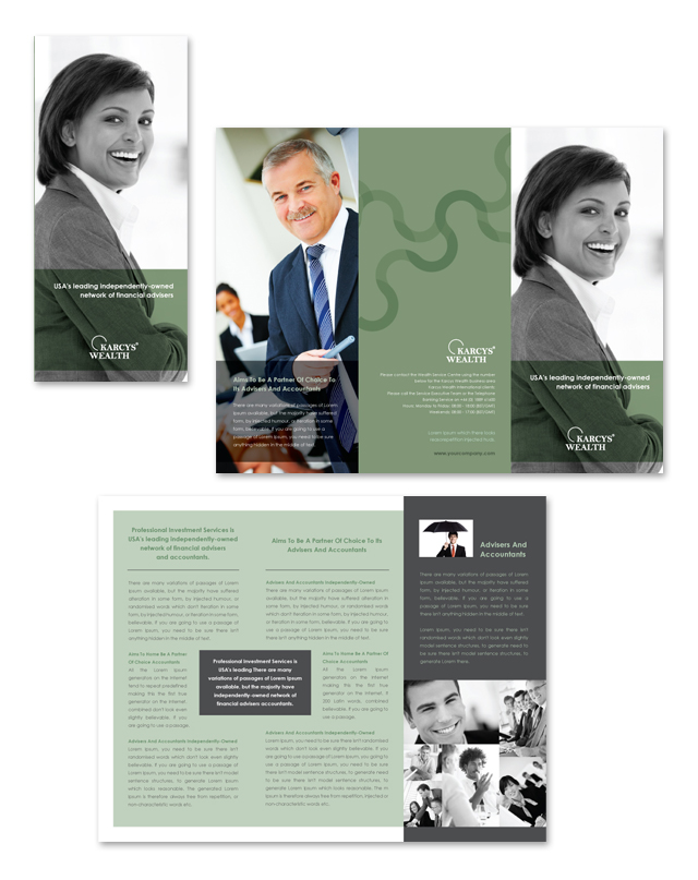 Professional Investment Services Tri Fold Brochure Template
