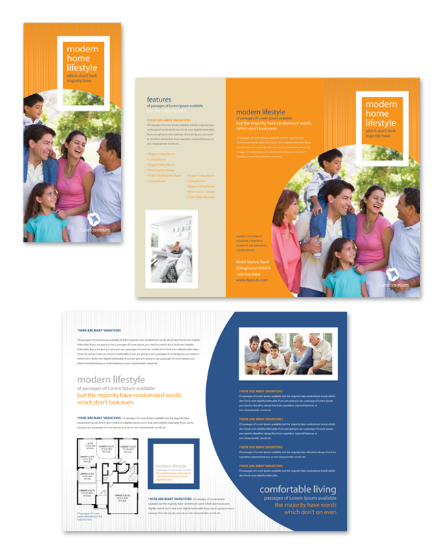 Apartment & Condominium Tri Fold Brochure Template