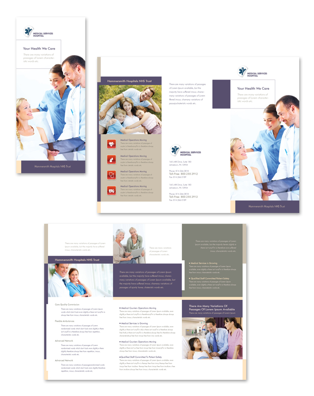Medical Services Tri Fold Brochure Template