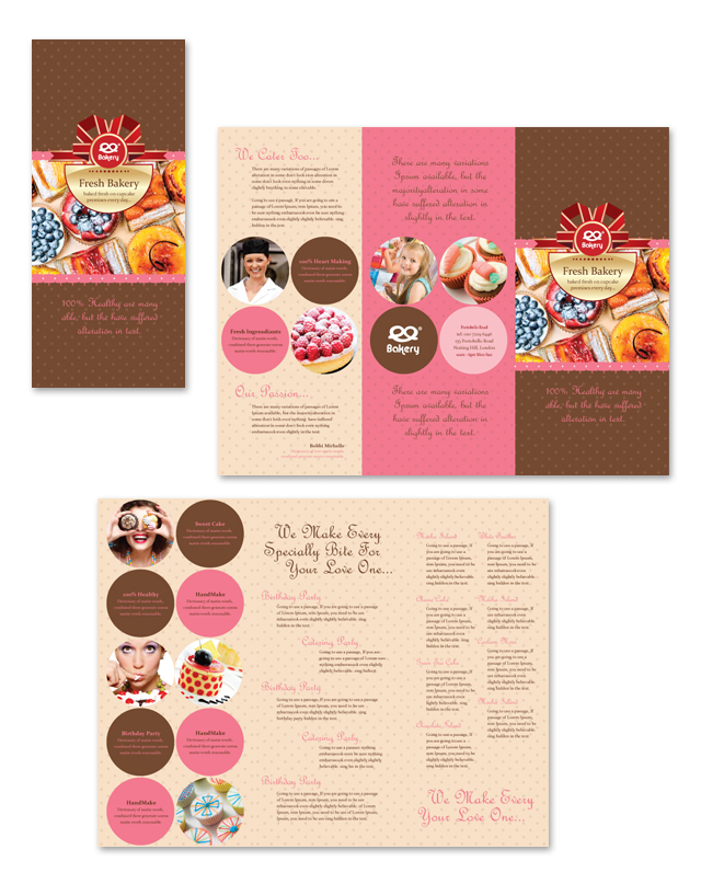 Bakery Tri Fold Brochure Template