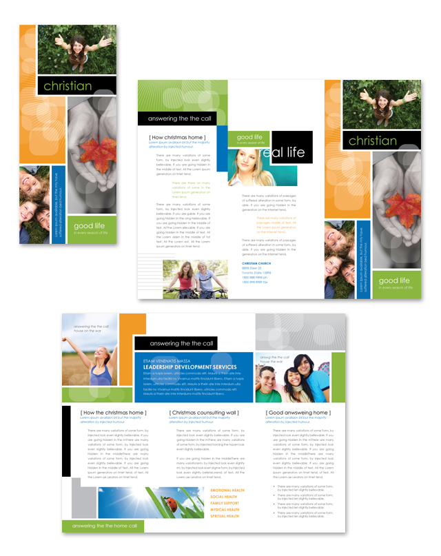 Christian Ministry Tri Fold Brochure Template