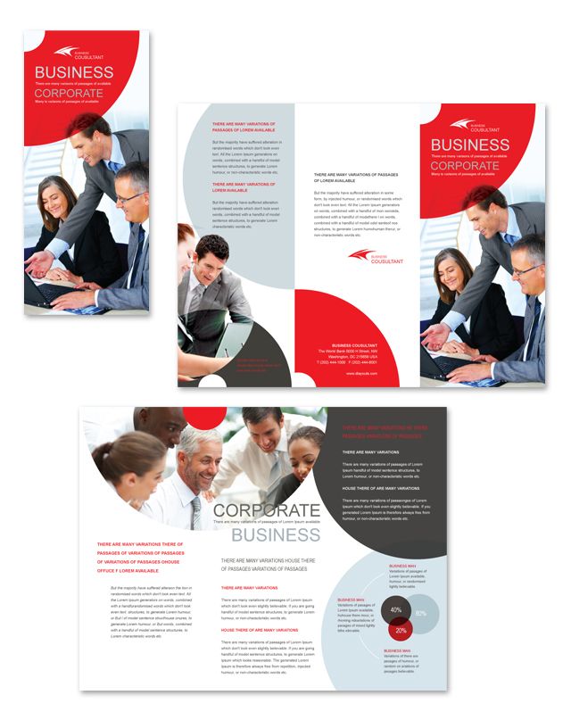 Corporate Business Tri Fold Brochure Template