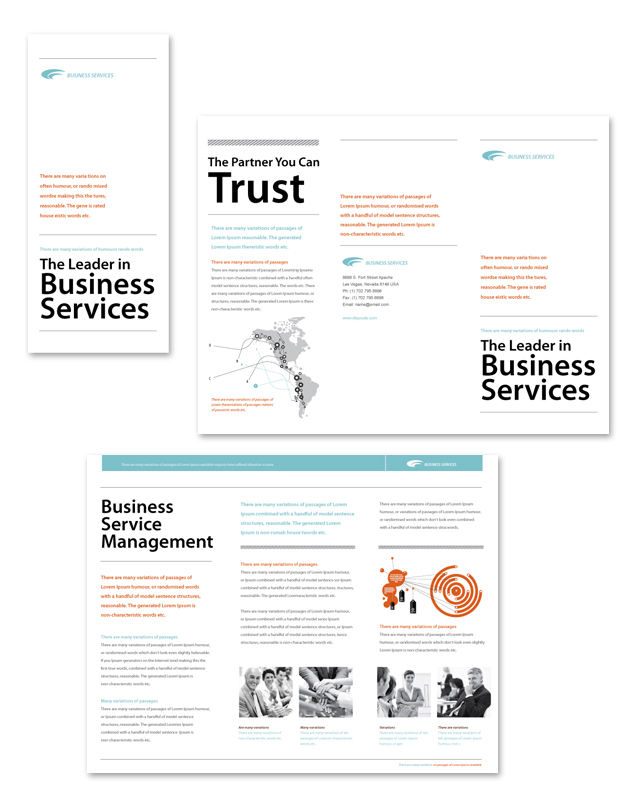 Business Services Tri Fold Brochure Template