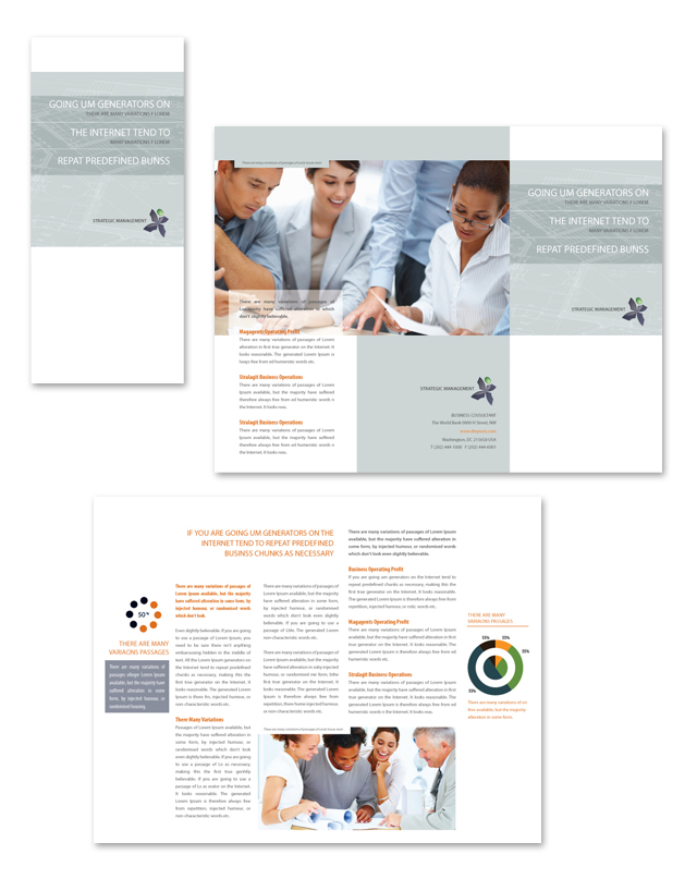 Strategic Management Tri Fold Brochure Template
