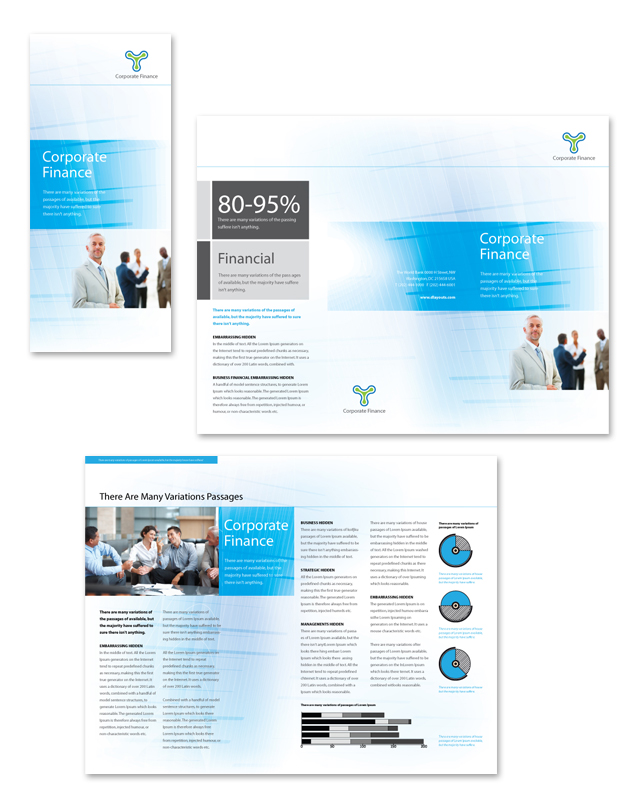 Corporate Finance Tri Fold Brochure Template