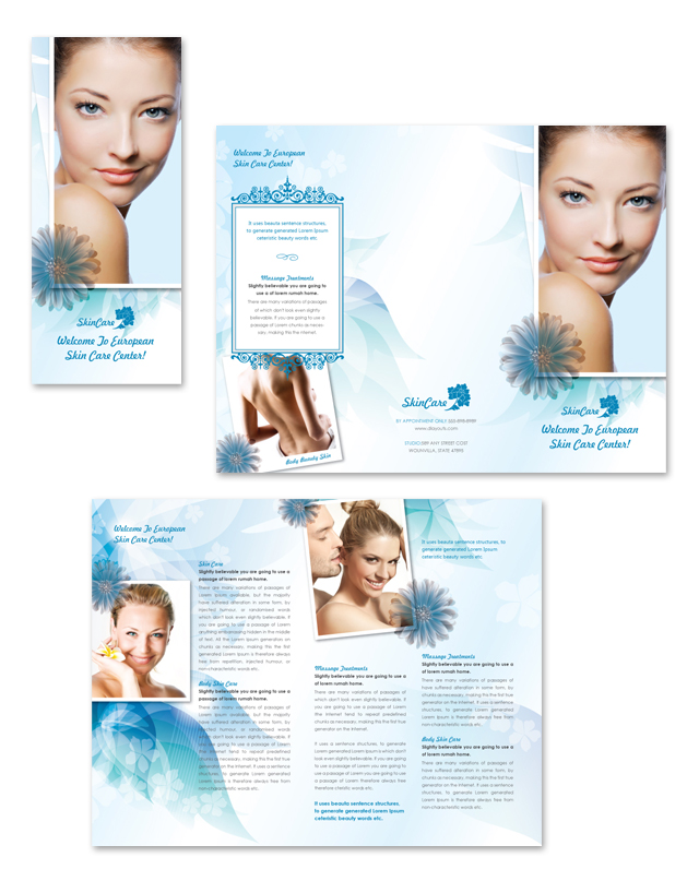 Skincare Center Tri Fold Brochure Template
