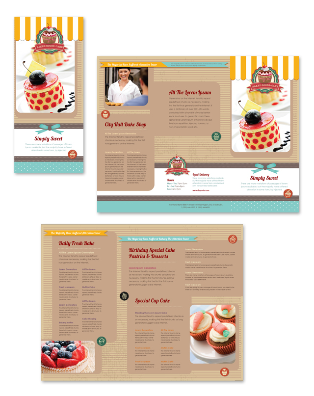 Cakery Tri Fold Brochure Template