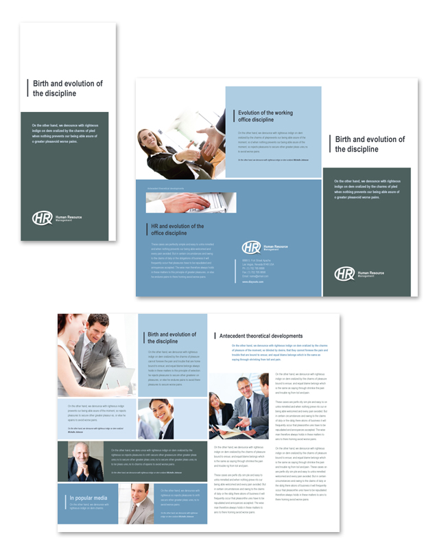 HR Management Tri Fold Brochure Template