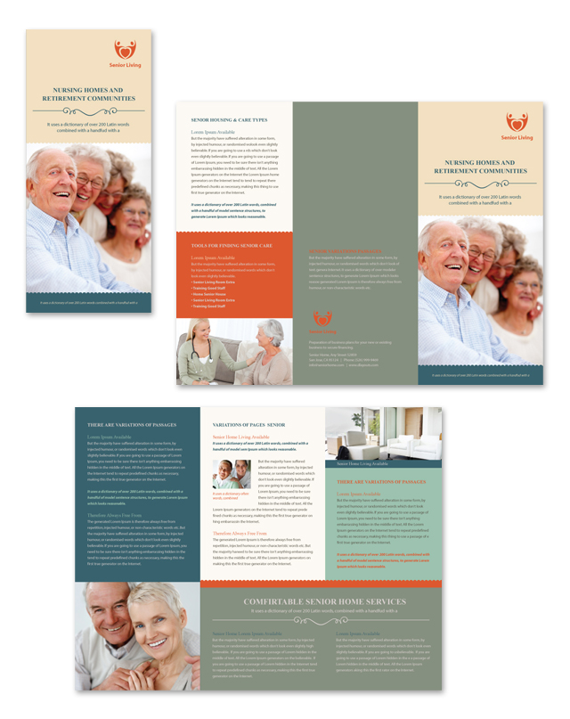 Senior Housing Tri Fold Brochure Template