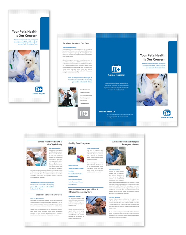 Veterinarians Tri Fold Brochure Template