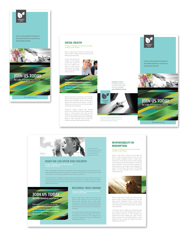 Christian Community Tri Fold Brochure Template