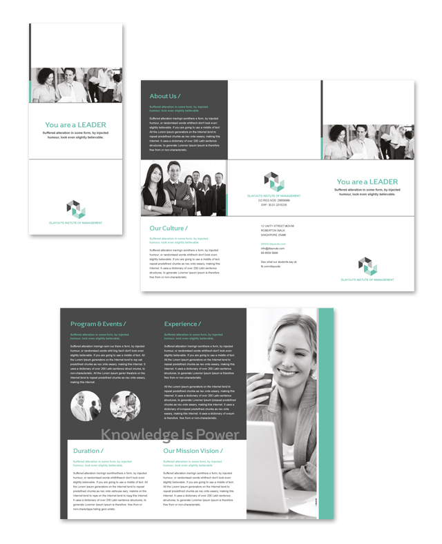 Business Education Tri Fold Brochure Template