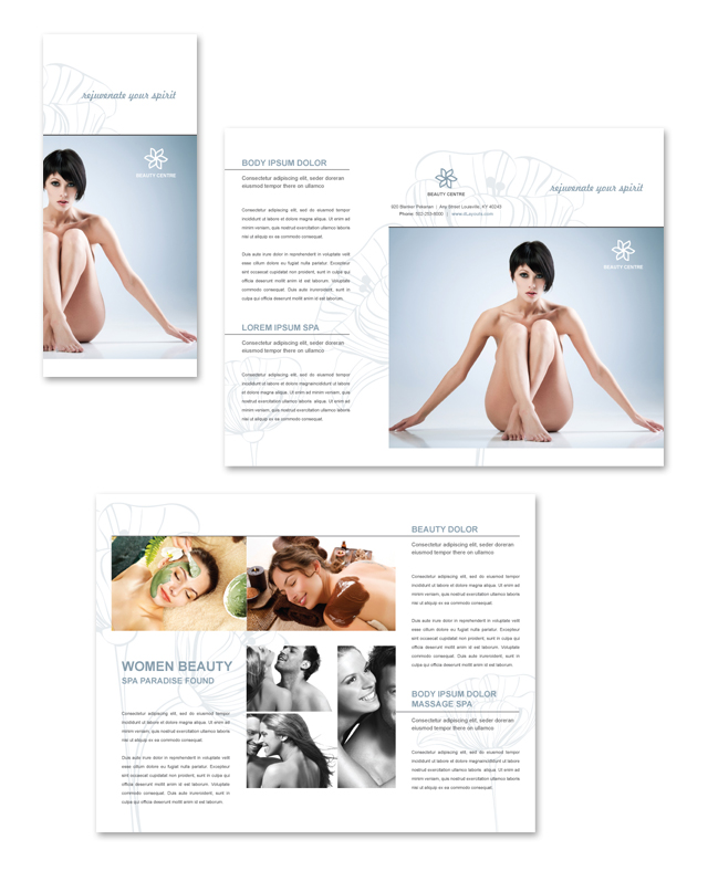 Beauty Salon Tri Fold Brochure Template