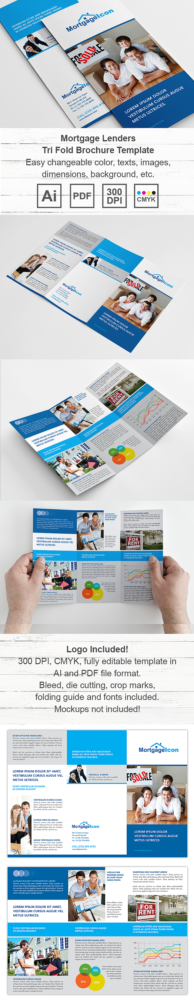 Mortgage Lenders Tri Fold Brochure Template